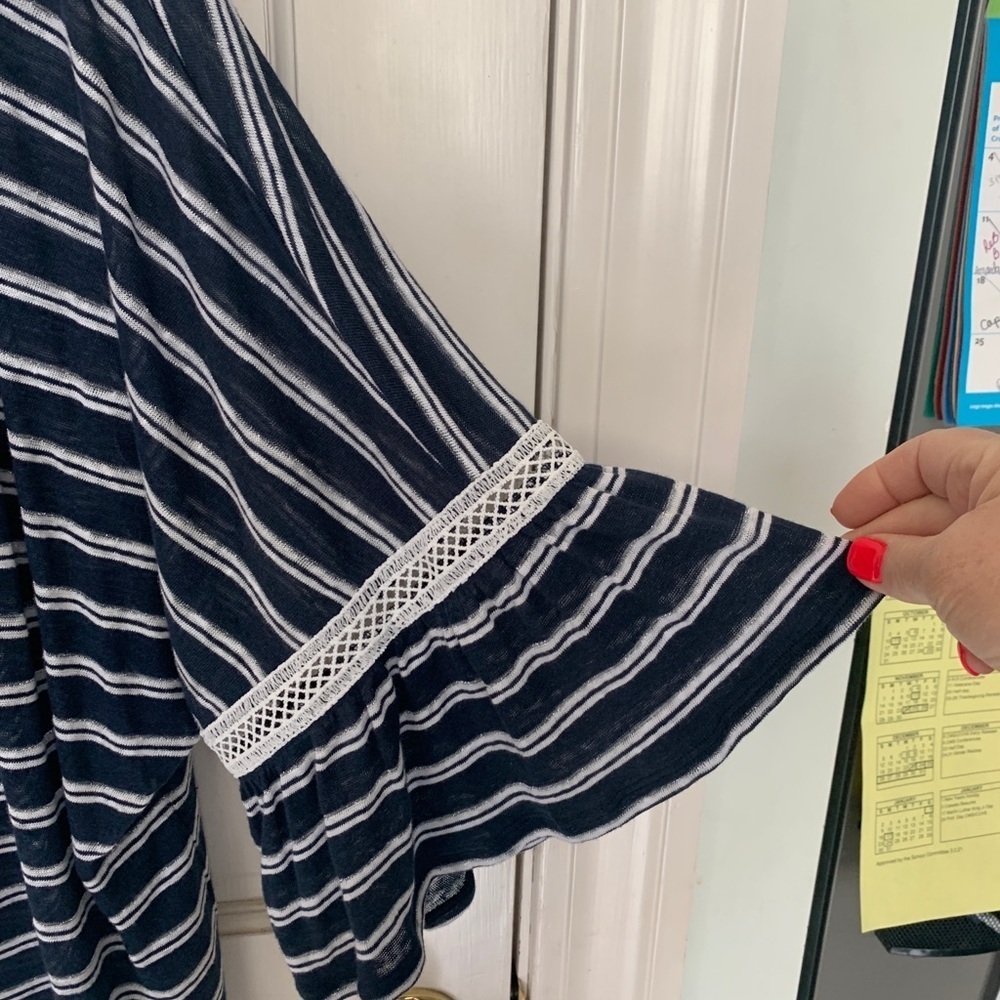 # Lightweight 2X Ruby Rd striped top - Picture 3 of 4